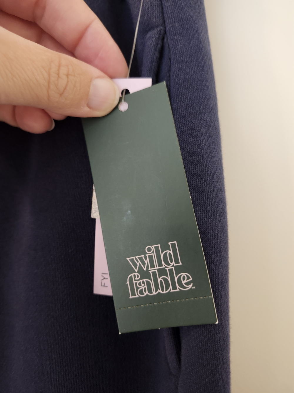 Wild Fable Wide Leg Fleece Sweatpants XL Navy Drawstring NWT - Picture 3 of 8